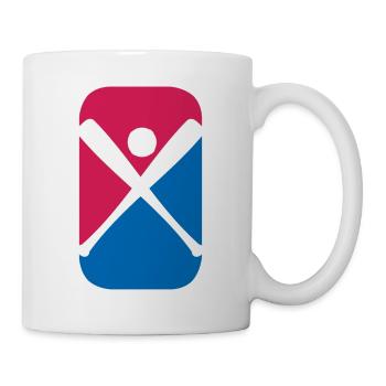 Baseball Schläger Sport Logo lustiges Geschenk - Tasse - Weiß - Rechts