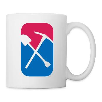 Bergbau Schaufel Geologie lustiges Geschenk - Tasse - Weiß - Rechts