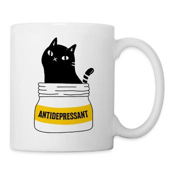 Antidepressant Cat - Tasse - Weiß - Rechts