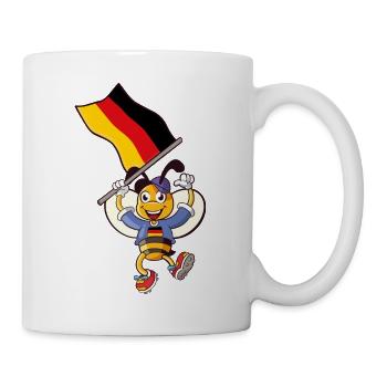 Deutsche Biene / Deutschland Fan - Tasse - Weiß - Rechts