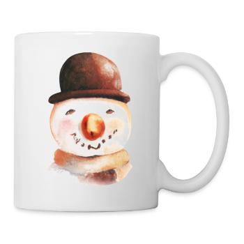 Bonhomme de neige vintage - Mug blanc - blanc - Droite