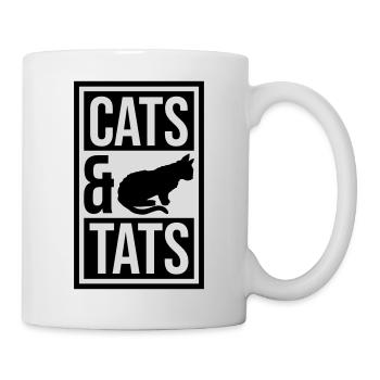 cats and tats Zitat - Tasse - Weiß - Rechts
