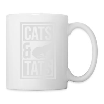 cats and tats Zitat - Tasse - Weiß - Rechts