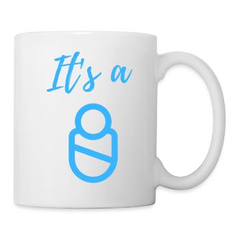 Baby Announcement Pregnancy - Boy - Surprise - Mug - white - Right