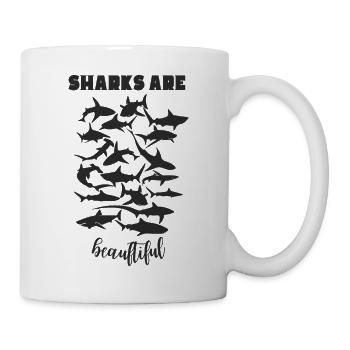 Salty Life I Sharks are beautiful - Mug - white - Right