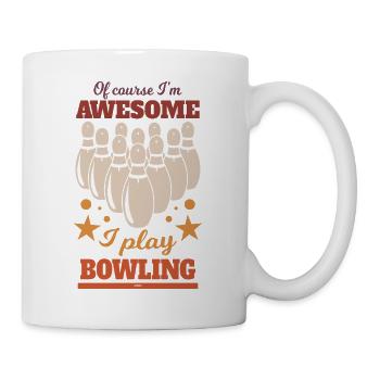 natürlich bin ich unglaublich ich bin Bowler - Tasse - Weiß - Rechts