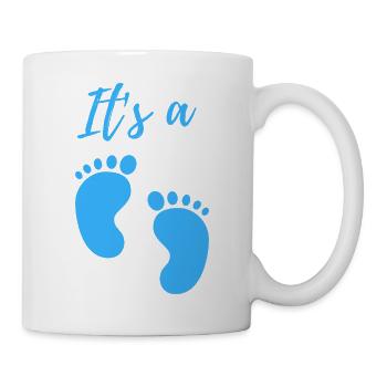 Baby Announcement Pregnancy - Boy - Surprise - Mug - white - Right