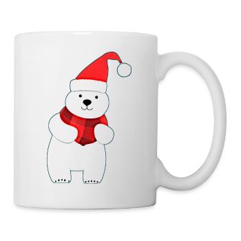 Noël Ours polaire Ours d’hiver Animaux des neiges 02 - Mug blanc - blanc - Droite