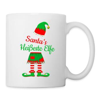 Santa's heißeste Elfe - Tasse - Weiß - Rechts
