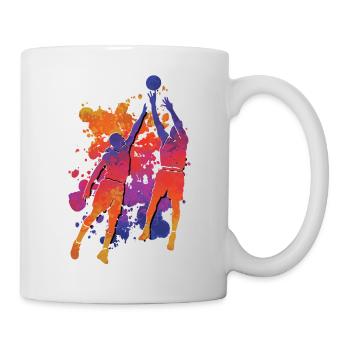 Basketteur Coloré Paint Slam Dunk Sports - Mug blanc - blanc - Droite