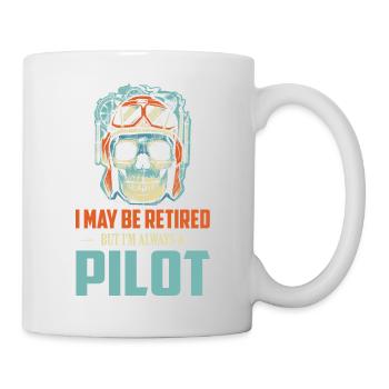 Je suis peut-être à la retraite, mais je suis toujours pilote de compagnie aérienne Av - Mug blanc - blanc - Droite