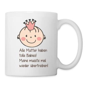 Baby mit Krone - Tasse - Weiß - Rechts