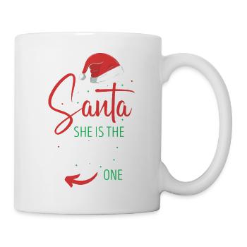 Cher Père Noël, elle est la vilaine Noël - Mug blanc - blanc - Droite