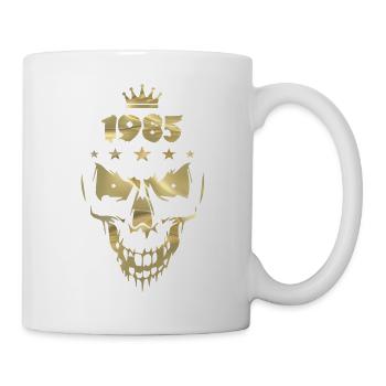 1985 Totenkopf Gold - Tasse - Weiß - Rechts