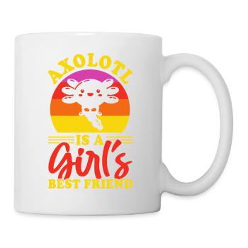 axolotls is girls best friend - Tasse - Weiß - Rechts