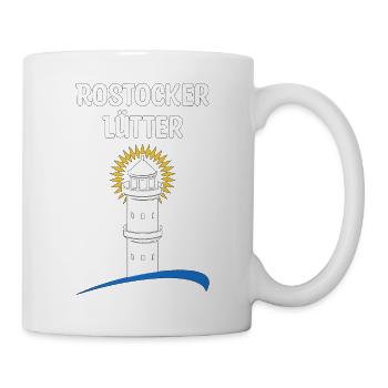 Rostocker Lütter Heimat Rostock Geschenk - Tasse - Weiß - Rechts