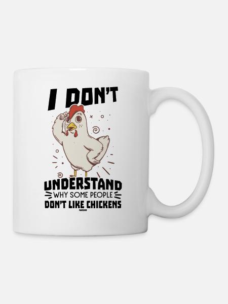 Huhn Bauernhof Geflügel Hahn Hühner Geschenk - Tasse - Weiß
