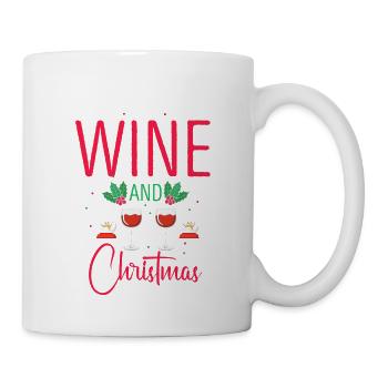 Alimenté par le vin et Noël Rétro Wine Lover - Mug blanc - blanc - Droite
