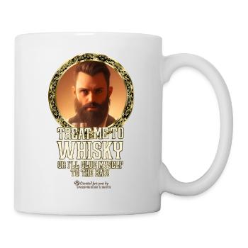 Whisky Spruch Gib mir Whisky aus - Tasse - Weiß - Rechts
