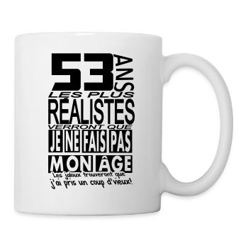 53 ans / anniversaire 53 ans / t-shirt 53 ans - Mug blanc - blanc - Droite