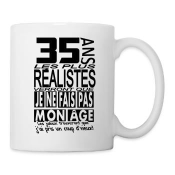 35 ans / anniversaire 35 ans / t-shirt 35 ans - Mug blanc - blanc - Droite