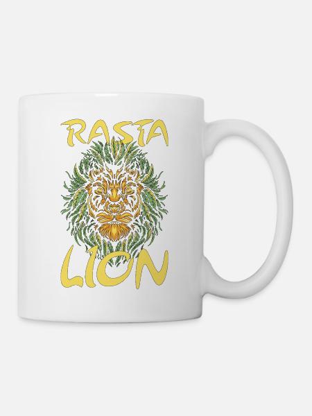 Rasta Lion Rastafari Cadeau - Mug blanc - blanc