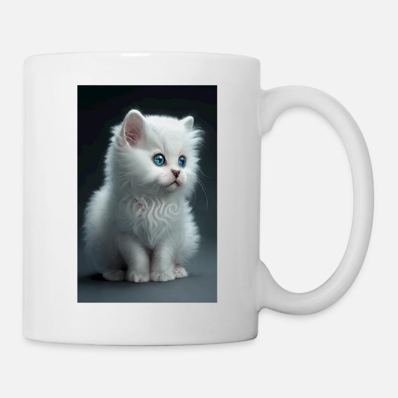 Cute white kitten - Mug - white