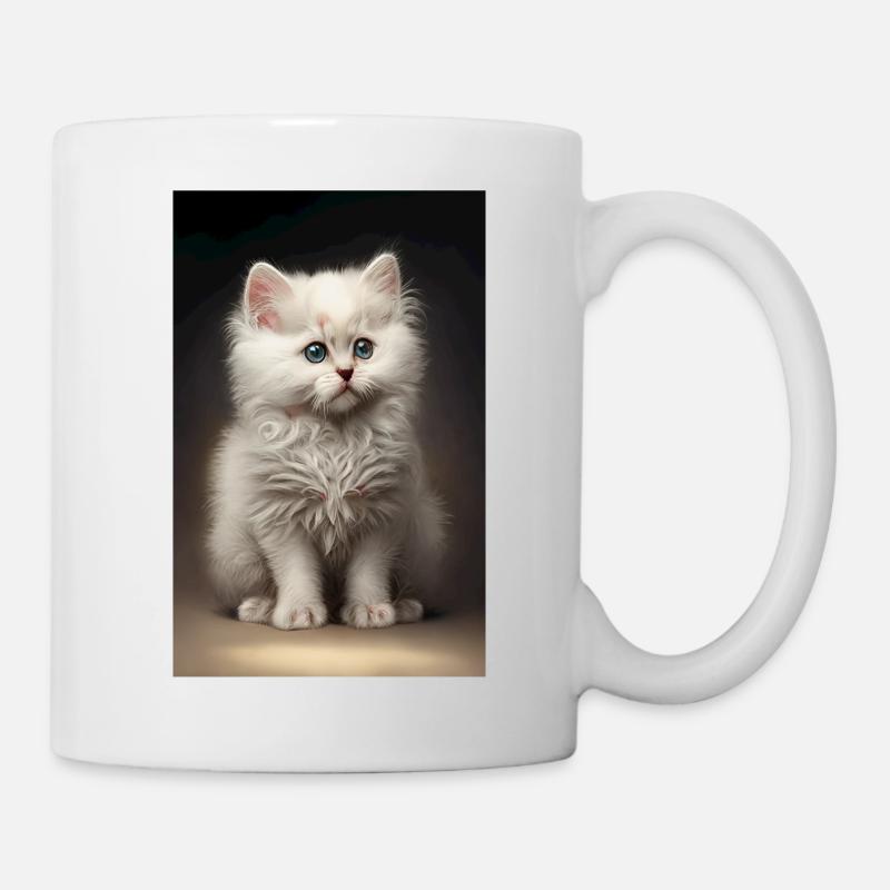 Weißes Kätzchen - Tasse - Weiß