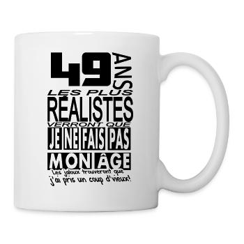 49 ans / anniversaire / t-shirt 49 ans - Mug blanc - blanc - Droite