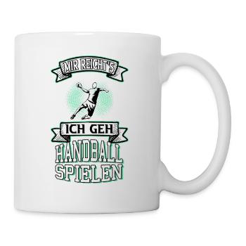 Handball Handballspieler Handballer Spruch Lustig - Tasse - Weiß - Rechts