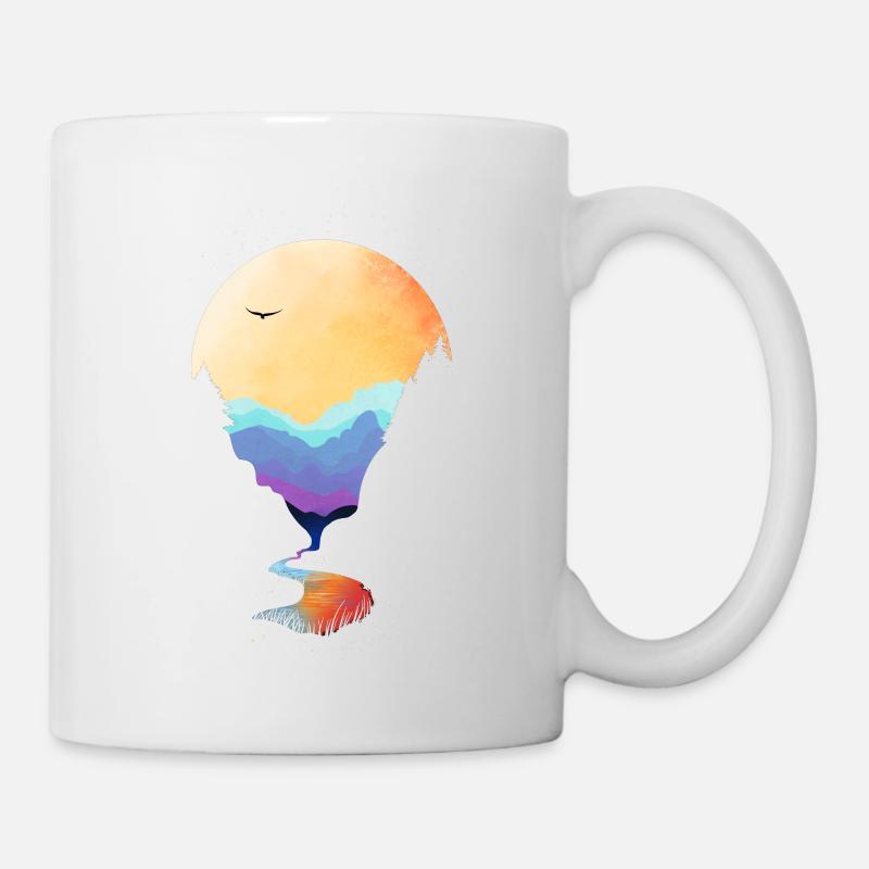 Sunset over Mountains - Mug - white