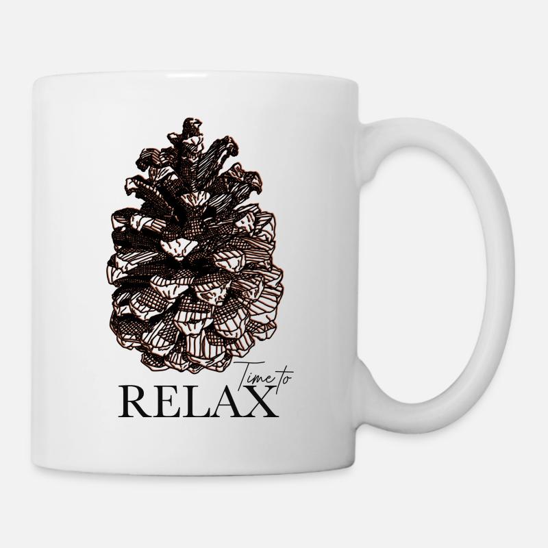 Time to Relax - pinecone - Tasse - Weiß