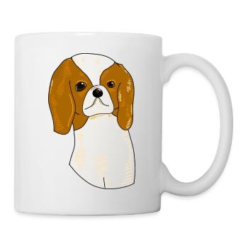 graphic dog design - Mug - white - Right