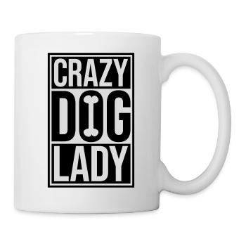 Citation de Crazy Dog Lady - Mug blanc - blanc - Droite