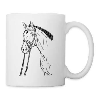 Pferd - Tasse - Weiß - Rechts