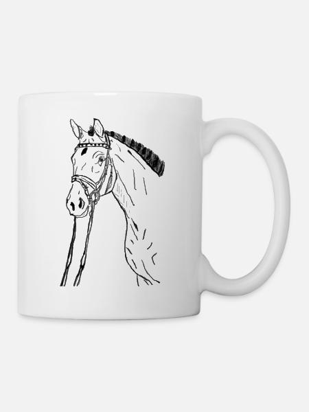 Pferd - Tasse - Weiß