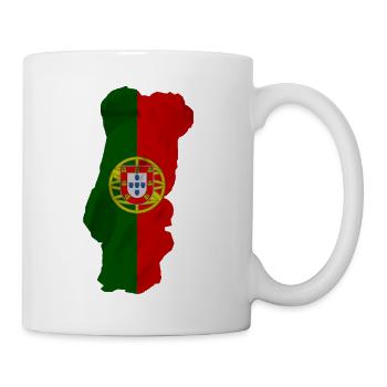 Portugal flag in the shape of the country - Mug - white - Right