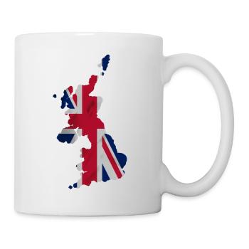 United Kingdom flag in the shape of the country - Mug - white - Right