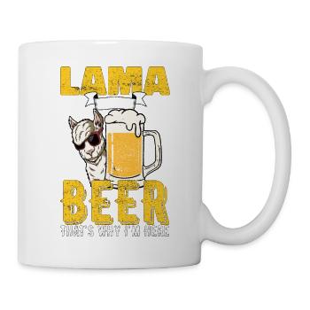 Llama Bière Alcool Lamas Cadeau - Mug blanc - blanc - Droite