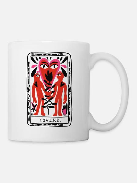 lovers card - Tasse - Weiß