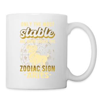 Sternzeichen Widder Sterne Geschenk - Tasse - Weiß - Rechts