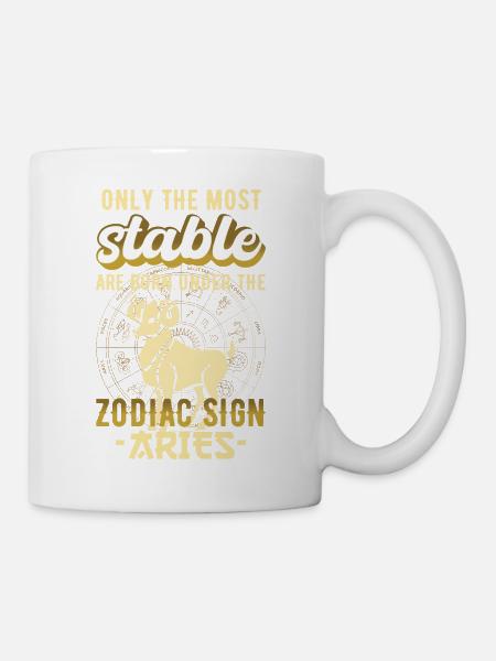Sternzeichen Widder Sterne Geschenk - Tasse - Weiß