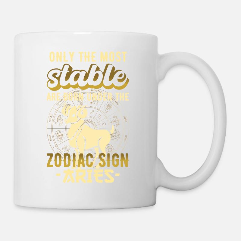Sternzeichen Widder Sterne Geschenk - Tasse - Weiß