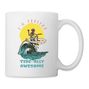 Je me sens Tide-ally génial drôle Retro Surfer - Mug blanc - blanc - Droite
