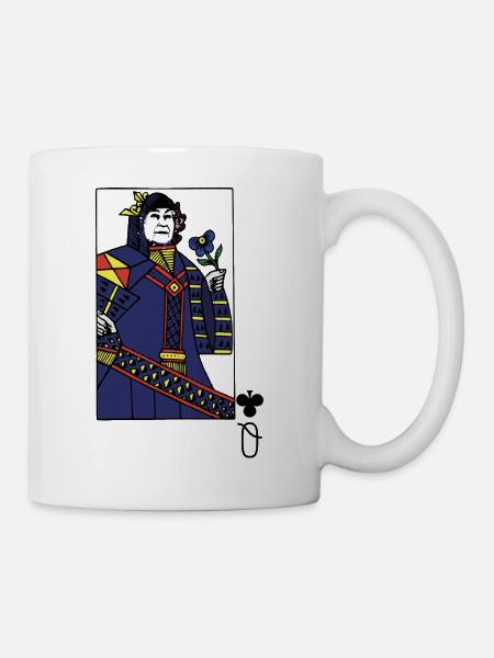 Köngin,carte à jouer,carnaval,reine elizabeth - Mug blanc - blanc