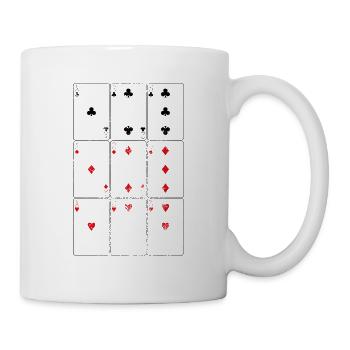cartes,cartes à jouer,as,nombres,jeu - Mug blanc - blanc - Droite