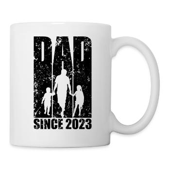 PAPA DEPUIS 2023 PAPA 2 ENFANTS FÊTE DES PÈRES - Mug blanc - blanc - Droite