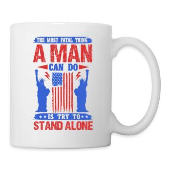 LA CHOSE LA PLUS FATALE QU’UN HOMME PUISSE FAIRE EST D’ESSAYER DE SE TENIR DEBOUT - Mug blanc - blanc - Droite