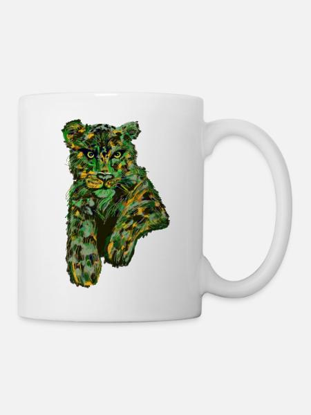 Leopard mal anders - Tasse - Weiß