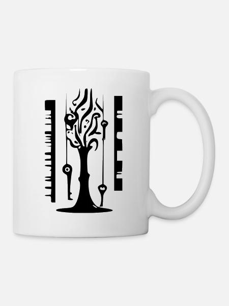 Musikalischer Baum - Tasse - Weiß